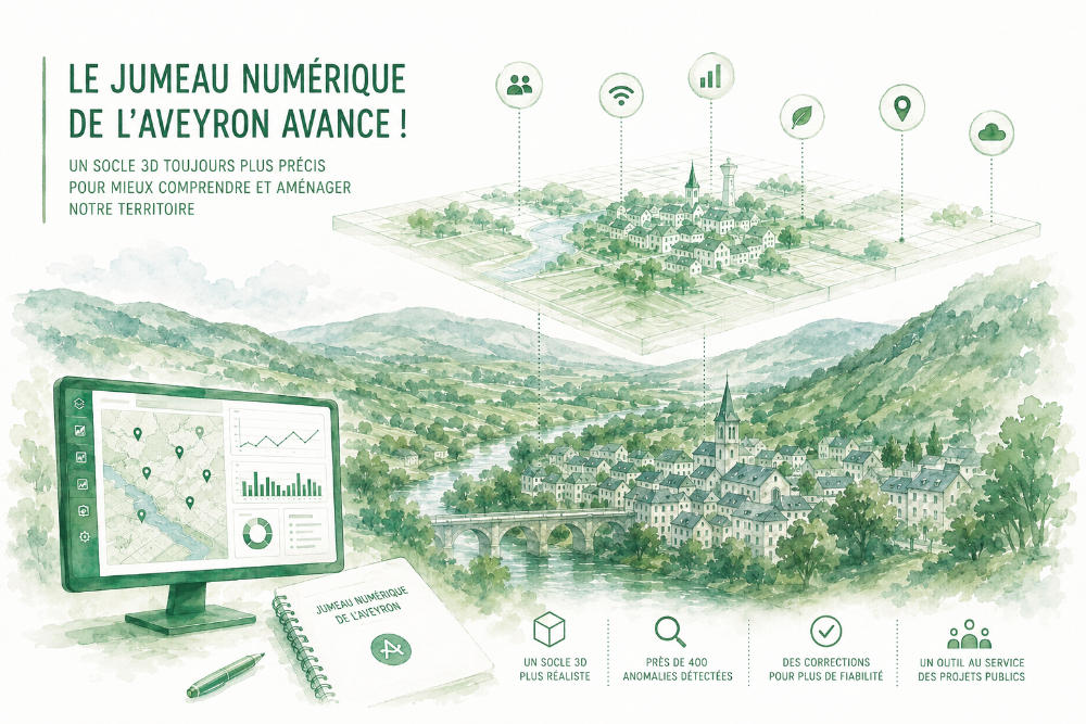 Aveyron Innovation poursuit la construction du jumeau numérique de l’Aveyron