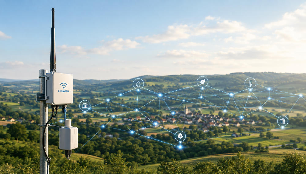 Aveyron Innovation pose la première antenne de son réseau LoRaWAN