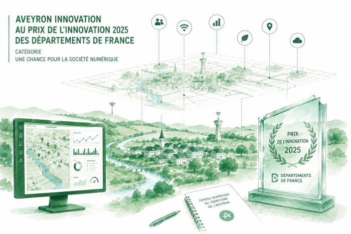 Aveyron Innovation finaliste du Prix de l’innovation 2025 avec le jumeau numérique de l’Aveyron