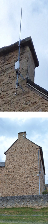 Installation d'une antenne du réseau LoRaWAN à la mairie de centres en Aveyron